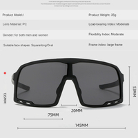 موضة في الهواء الطلق إطار كبير النظارات الشمسية الرجال النساء المتضخم الرياضة حملق بالجملة شاطئ نظارات شمسية ملونة UV400 نظارات - Image 3
